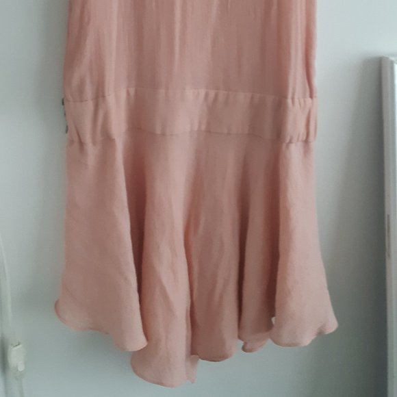 BOHO Sleeveless Blush Dress accented with silver circles Vintage - Picture 7 of 7